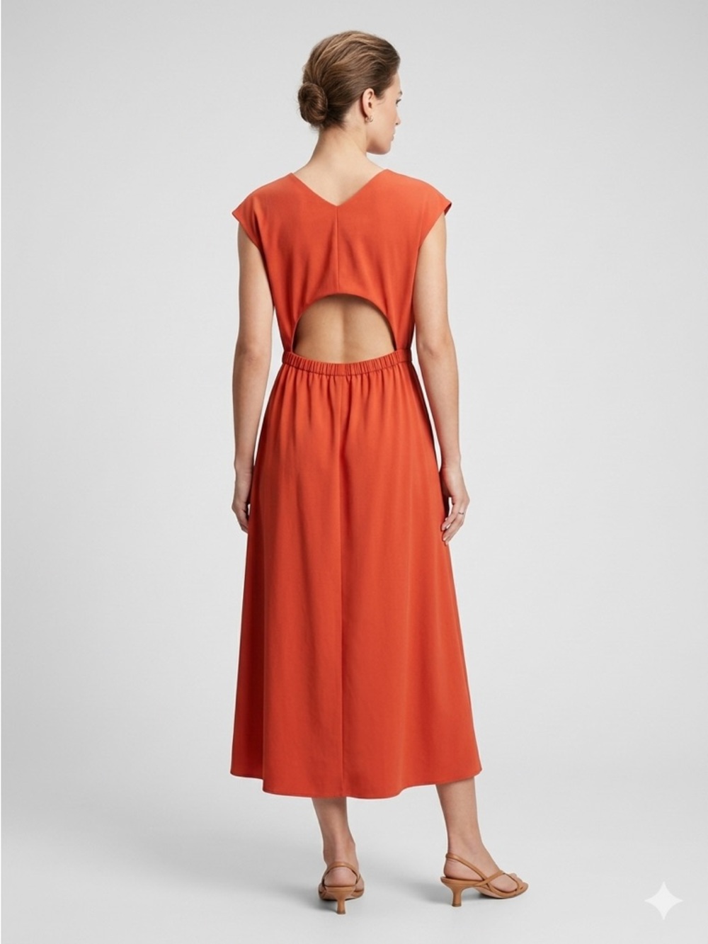 Athleta V-Neck Midi Dress in Rust Red
Size 2X - Picture 2 of 4